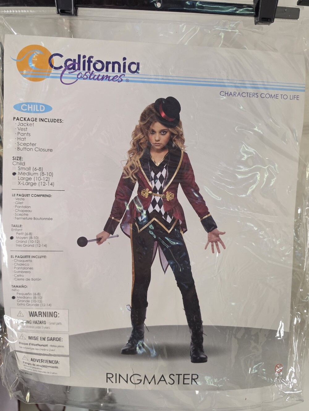 California Costumes Kids Ringmaster Costume - Burgundy, Black, Gold